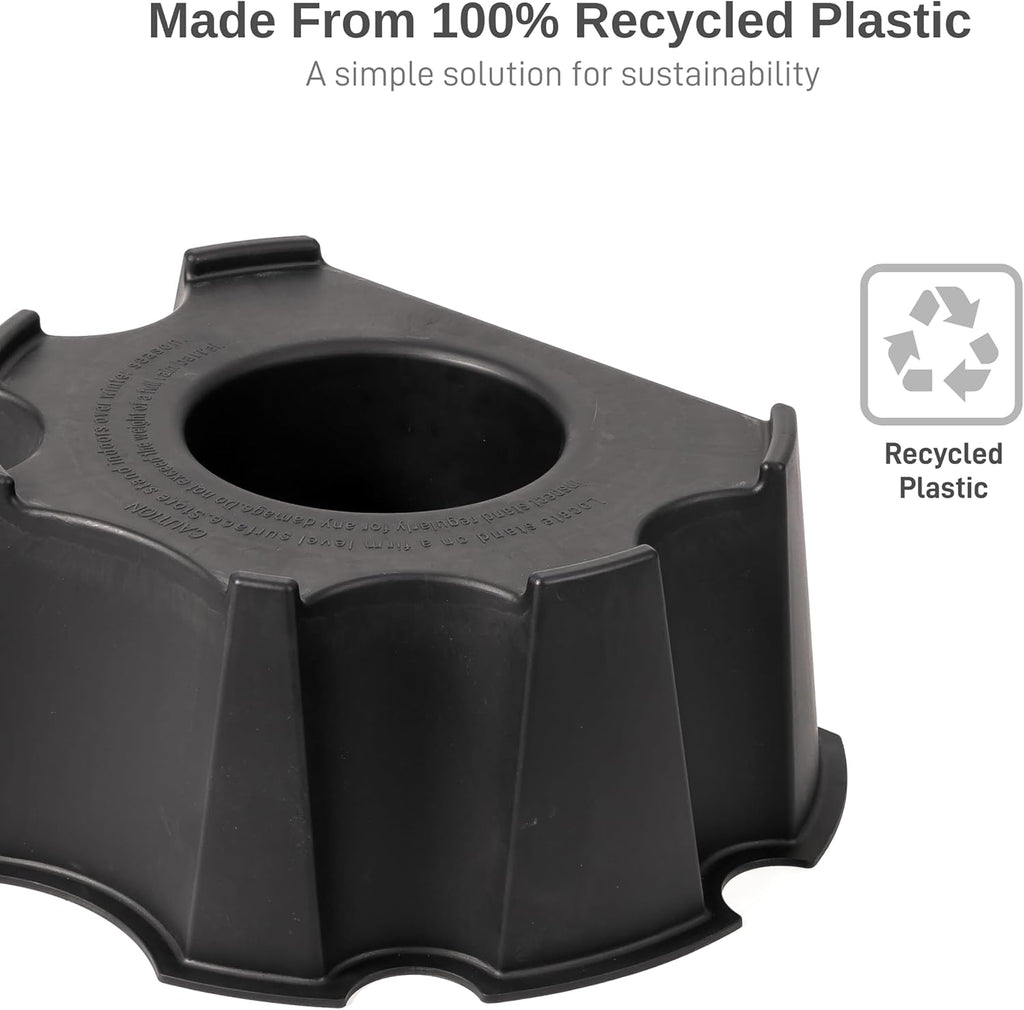 55-Gallon Rain Barrel Stand, Made from 100% Recycled Material, Black