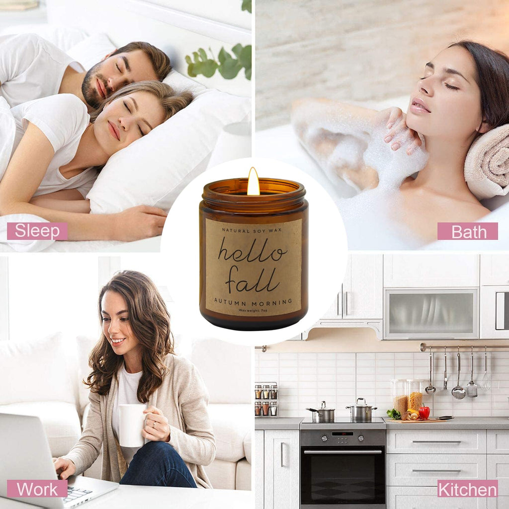 Fall Decorations - Fall Candles, Gifts for Women(Autumn Morning)