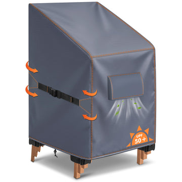 Stackable, Outdoor Chair Covers 26x26x47in, Grey