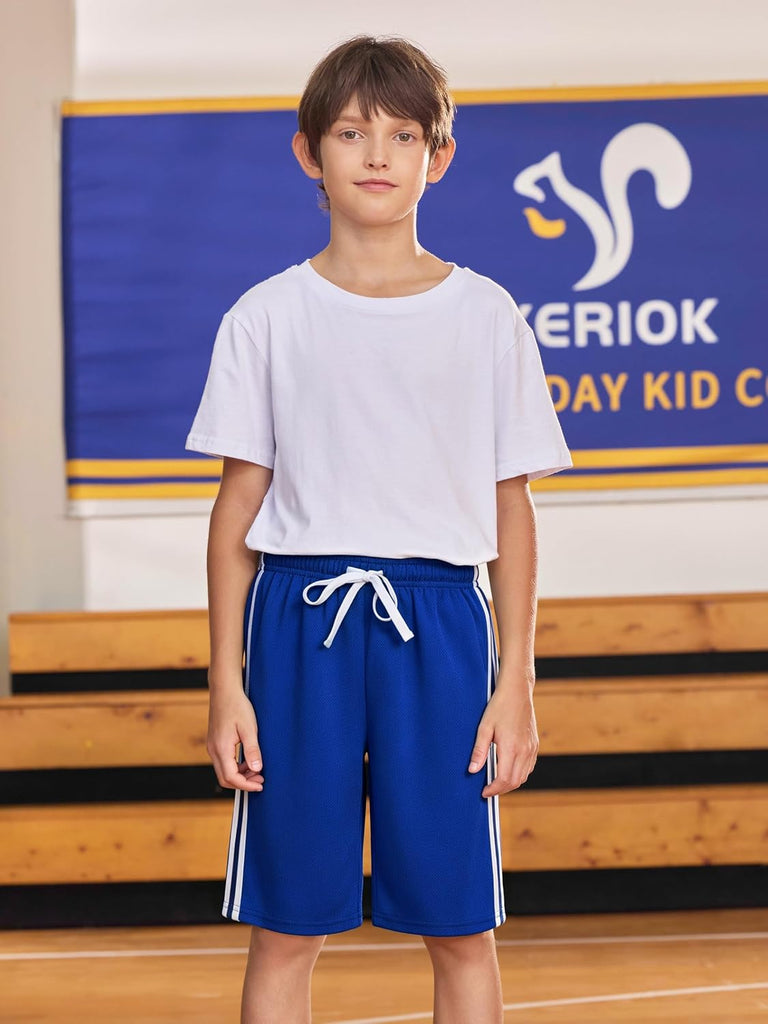 5 Pack Boys Athletic Shorts Mesh Basketball Soccer Quick Dry Shortss