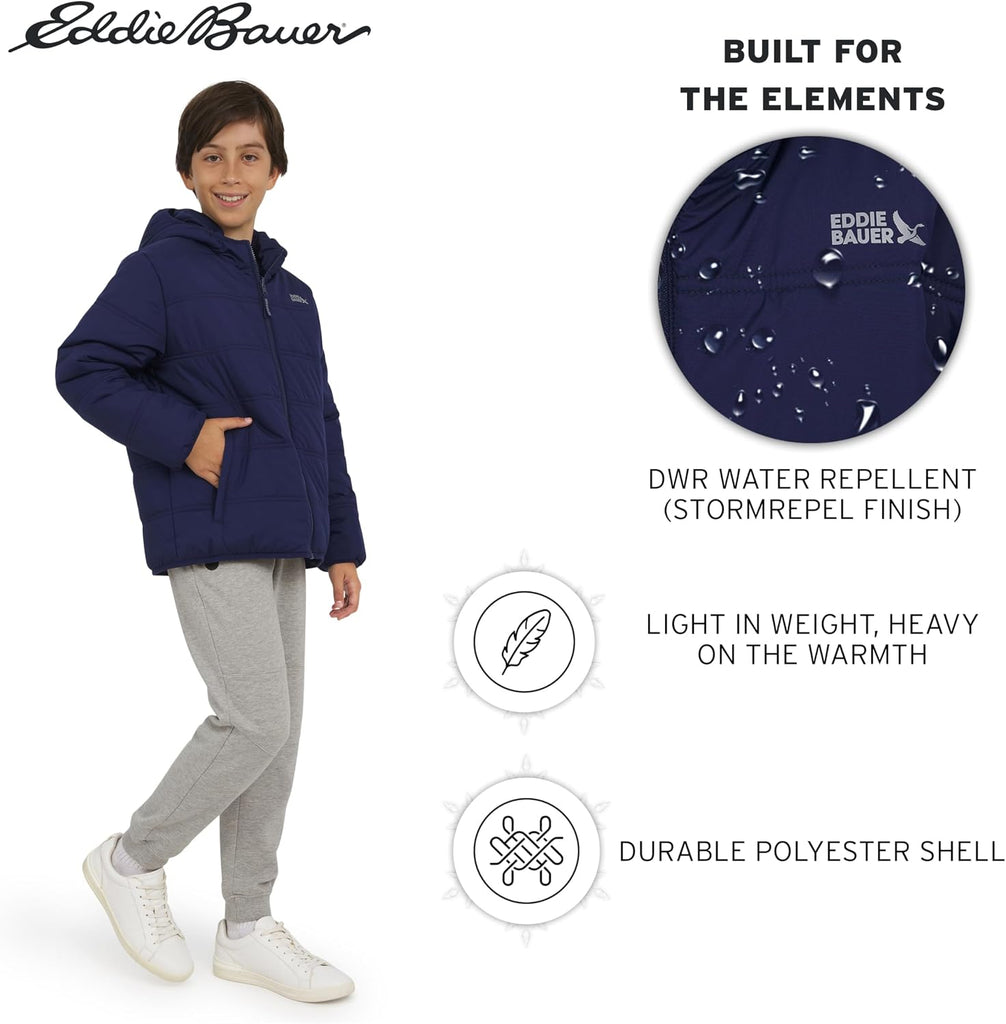 Boys' Deer Harbor Reversible Faux Fur Lined Insulated Puffer Jacket