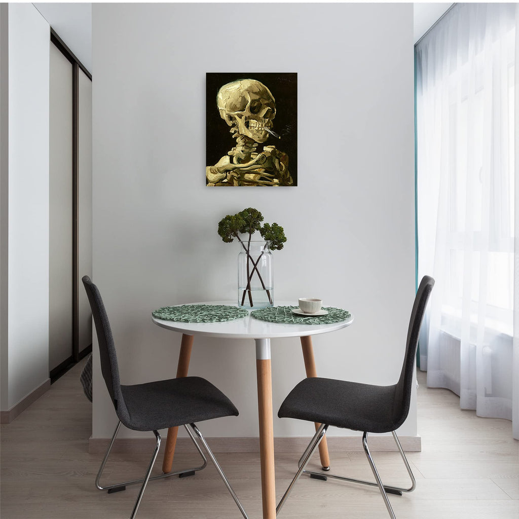 Head of a Skeleton with a Burning Cigarette by Vincent Van Gogh. The World Classic Art Reproductions, Giclee Canvas