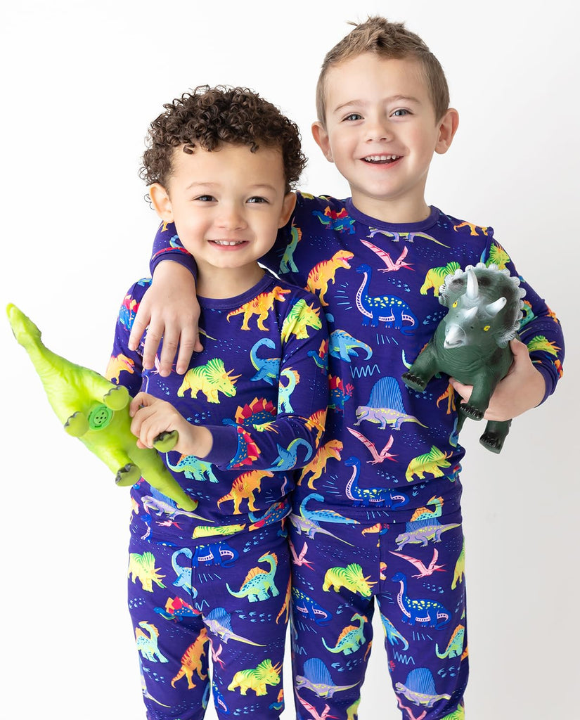 Bamboo Viscose Toddler Kids Pajamas Set, Long Sleeve Boys