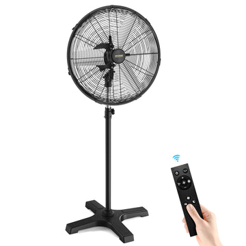 24 Inch High Velocity Industrial Fan, 6500 CFM Fan with Remote