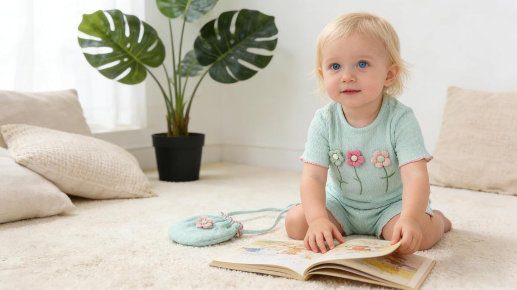 Toddler Baby Girl Clothes Summer Ruffle Short Set Flower Short Sleeves T-Shirt Tops + Shorts Cute Outfits Set
