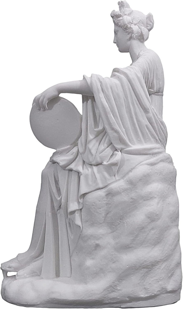 Thalia Muse Alabaster Statue Handmade Classical Greek Roman Sculpture