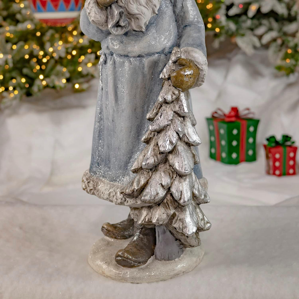 Set of 2 Christmas Children Figurine Statues Tushkas Collection (Individual Santa Claus with Bag)