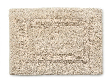 Reversible Cotton Bath Rug, Linen, 17x24 Inches