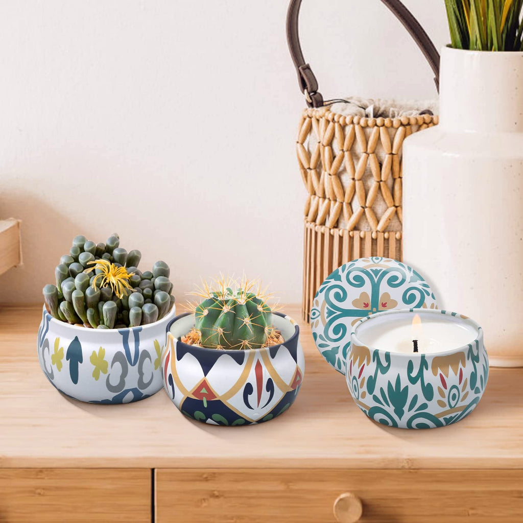 Scented Candles Gift Set, 10 Pack Soy Wax Candles with Two Coasters