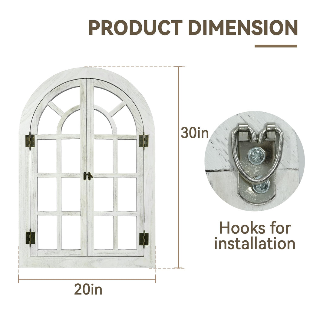Window Mirrors for Wall Decor -Arched Wall Mirror Farmhouse Wood