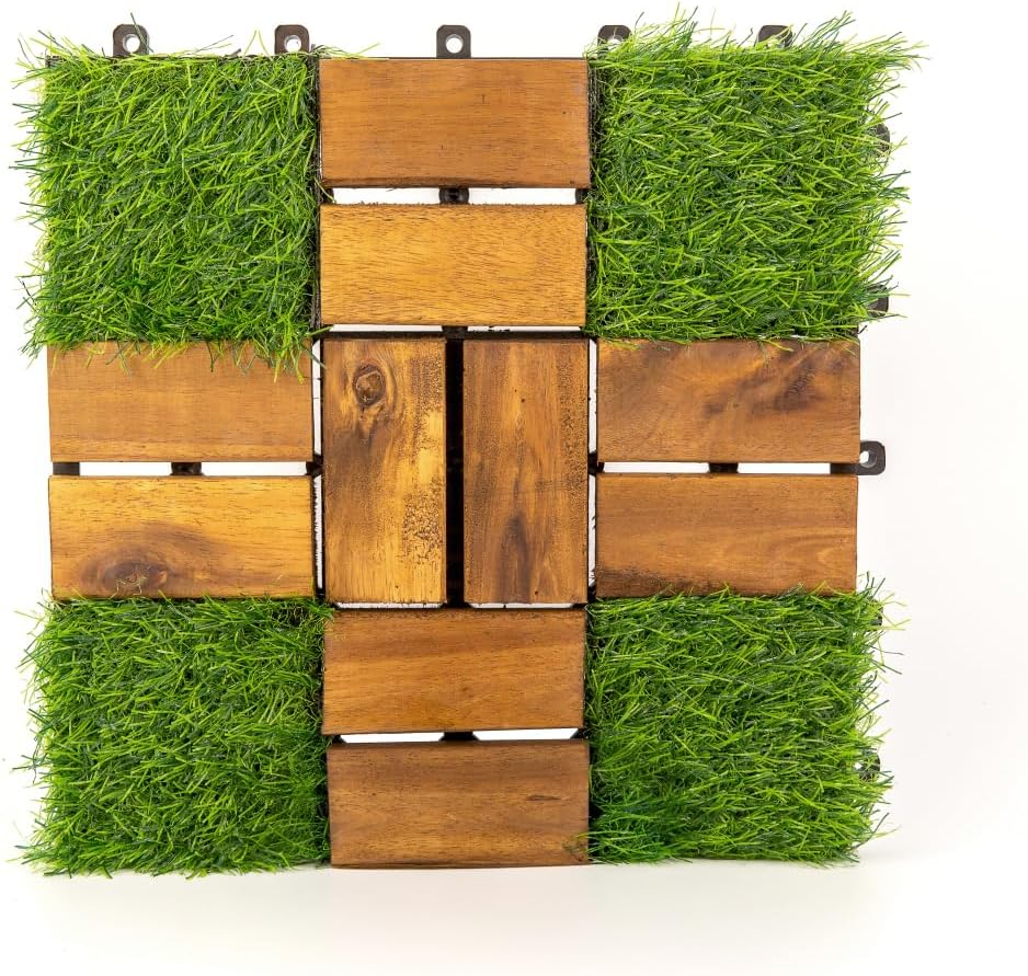 Acacia Wood Deck Tile 10 Pack