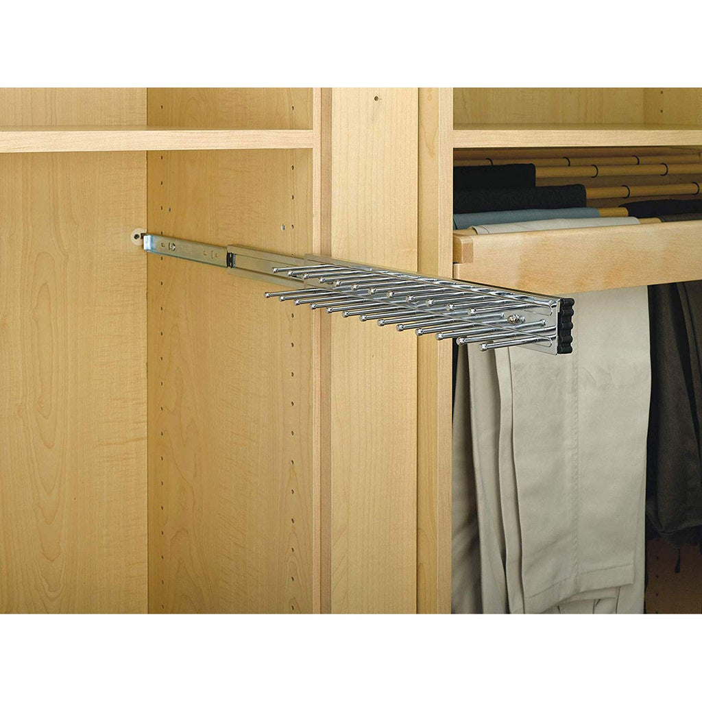 Sliding Tie & Belt Rack for Closets, Min Opening 2.5"W, 2 Pack
