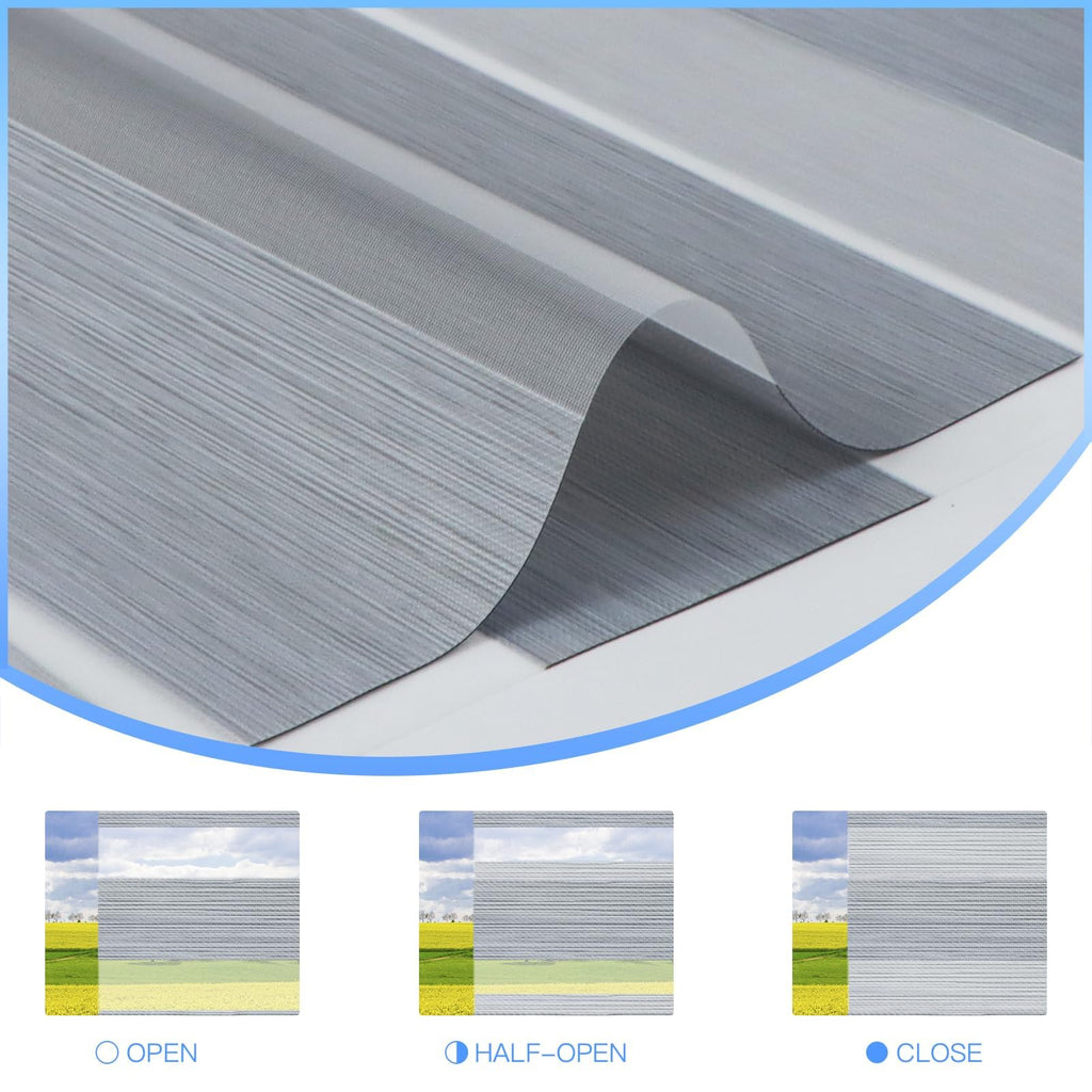 Motorized Blinds with Remote, Built-in Rechargeable Smart Blinds, Custom Size Electric Zebra Shades Compatible with