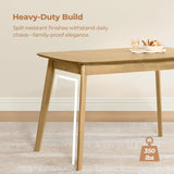 59"-75" Extendable Dining Room Table for 4-6, Modern Wood Dining Table for Small Spaces, Kitchen, Space Saving Hidden