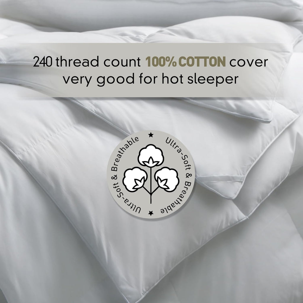 Goose Feather Down Fiber Comforter - Twin Duvet Insert