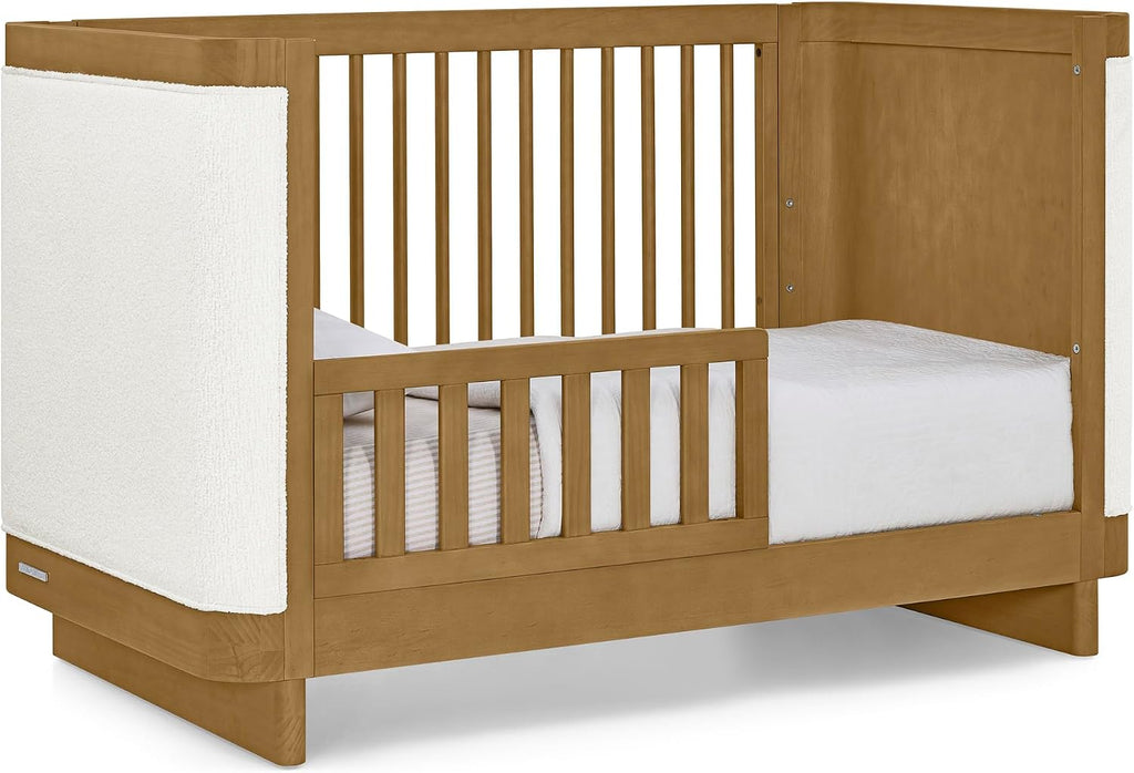 BabyGap Callie 4-in-1 Upholstered Crib (Acorn/White Boucle)