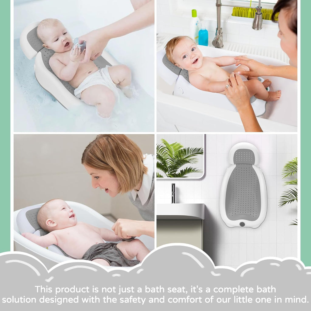 Baby Bath Support | Newborn Bathtub,Ideal for Babies Less Than 6 Months Old with Thermometer Baby Bather, Baby tubs
