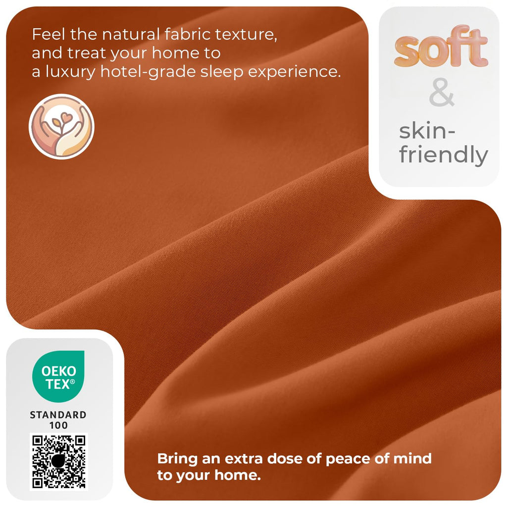Sheet Set- 6 Piece Breathable & Cooling Sheets | Ultra-Soft Hotel Luxury Bed Sheets | 18" Deep Pocket