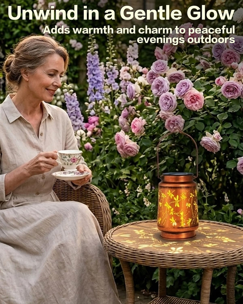 Birthday Gifts for Women, Solar Lanterns, Dragonfly, 2 Pack