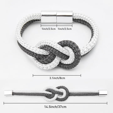 Mini Magnetic Curtain Tiebacks Nordic Simple Style Drape Tie Backs Elegant Hand Weave Rope Knot Decorative - 2 Pack