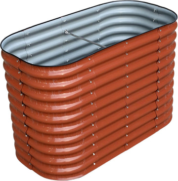 Raised Metal Garden Beds, Galvanized Steel, 47x24 inches, 2 Heights Available, Garden Green or Terra Cotta (Copper
