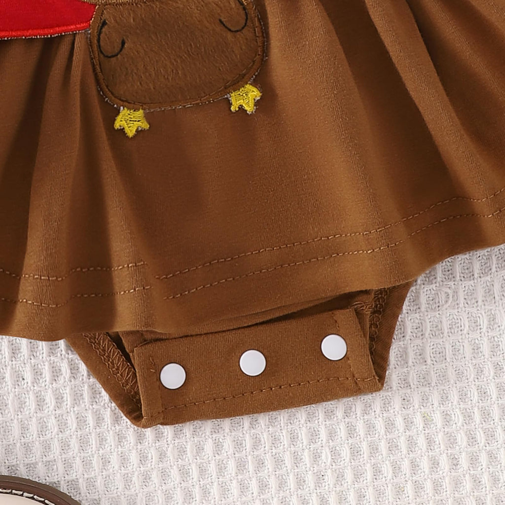 My First Thanksgiving Baby Girl Clothes Long Sleeve Romper Onesie Infant Dress Fall Winter Turkey Outfit
