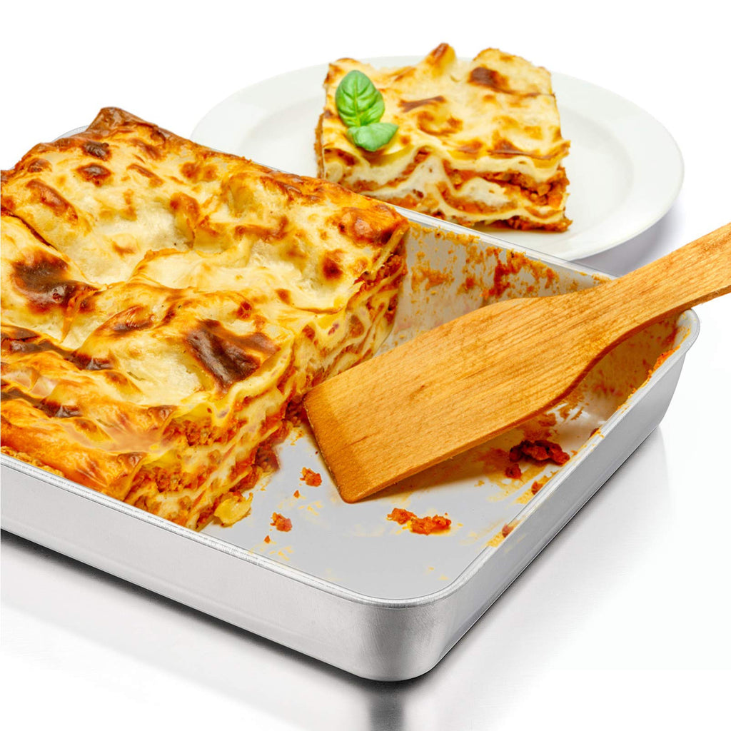 Lasagna Pan, Stainless Steel Sheet Baking Pan, 12.3 Inch & 2Pcs
