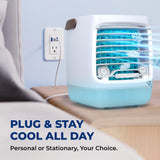 2.0 Evaporative Air Cooler for Room - 4-Speed Mini Portable Swamp Coolers with Humidifier | Indoor Personal Cooling