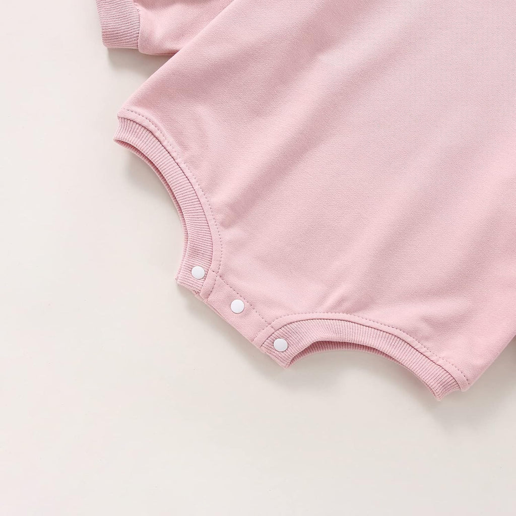 Baby Boy Girl Bubble Shirt Romper Outfit Short Sleeve Summer Bodysuit Top Oversized Crewneck Jumpsuit