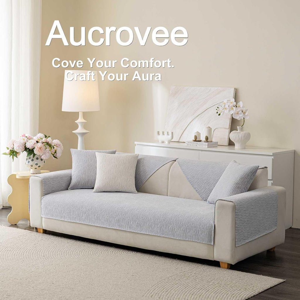 Soft Waterproof Chenille Cover Washable, Non Slip Sectional Sofa Covers for 3 Cushion Couch Sofa L Sharped Sofa