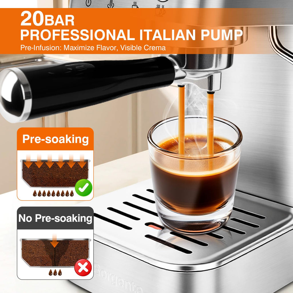 20 Bar Espresso Machine with Milk Frother