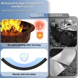 36 Inch Round Fire Pit Ring Insert - Heavy Duty Metal Steel DIY Liner