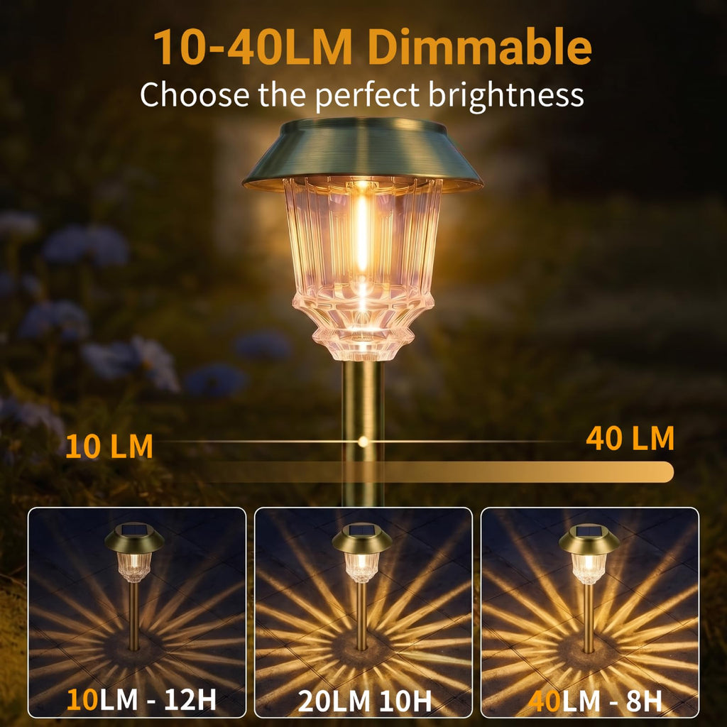 Solar Lights Outdoor Pathway, Solar Garden Lights Solar Powered