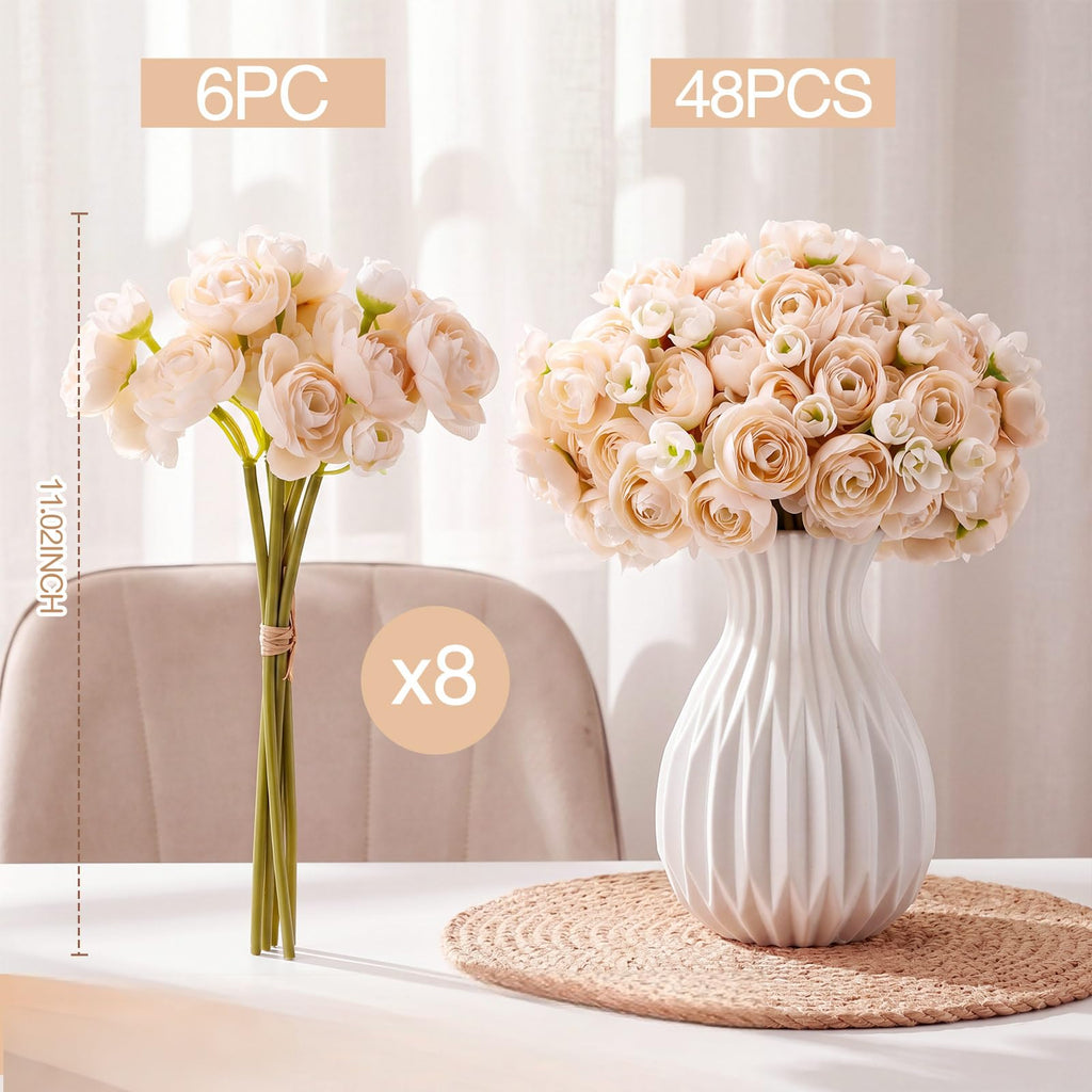 48 Pcs Ranunculus, Champagne