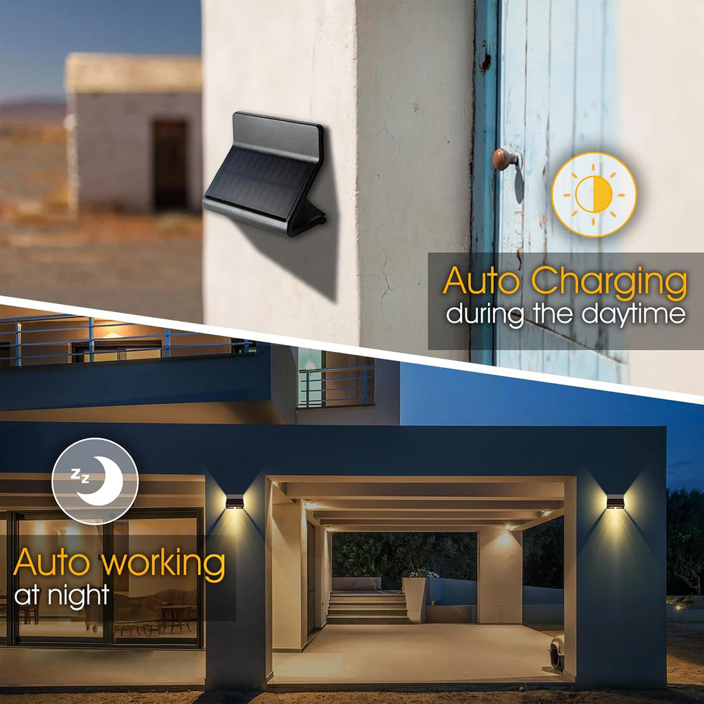 Solar Motion Sensor Security Lights Outdoor, Bright Waterproof LED Lights, Wireless Solar Wall Light to Protect Your