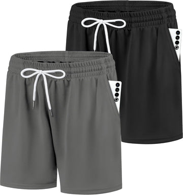 Boys Athletic Shorts Mesh Basketball Soccer Shorts Breathable Quick Dry Running Gym Shorts for Youth