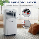 Portable Air Conditioner, 8000BTU AC Unit with Drying, Fan, Sleep Mode, 24H Timer, Remote Control