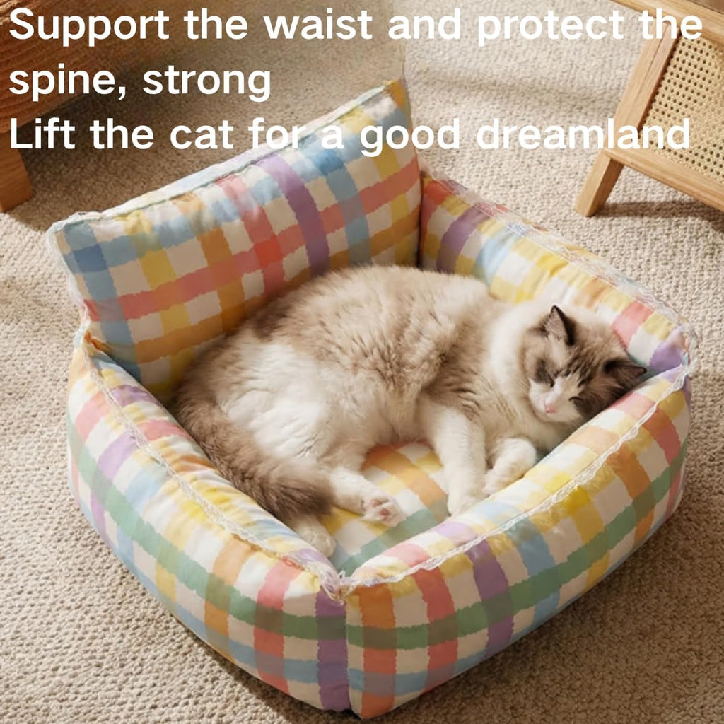 Cat Sofa Bed, Dog Beds for Small Dogs, Cut Pet Couch Bed for Indoor Cats Puppy Kitten (M)