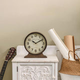 HOME Antique Mantel Clock, Battery Operated Decorative Desk Table Clock for Home, Office, Living Room, Bed Room