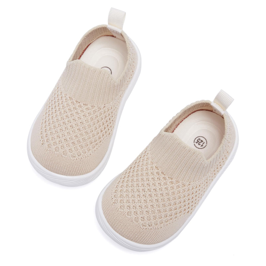 Toddler Shoes Baby Walking Sock Shoes Non-Slip Breathable Boys & Girls Sneakers Infant Tennis Shoe Khaki