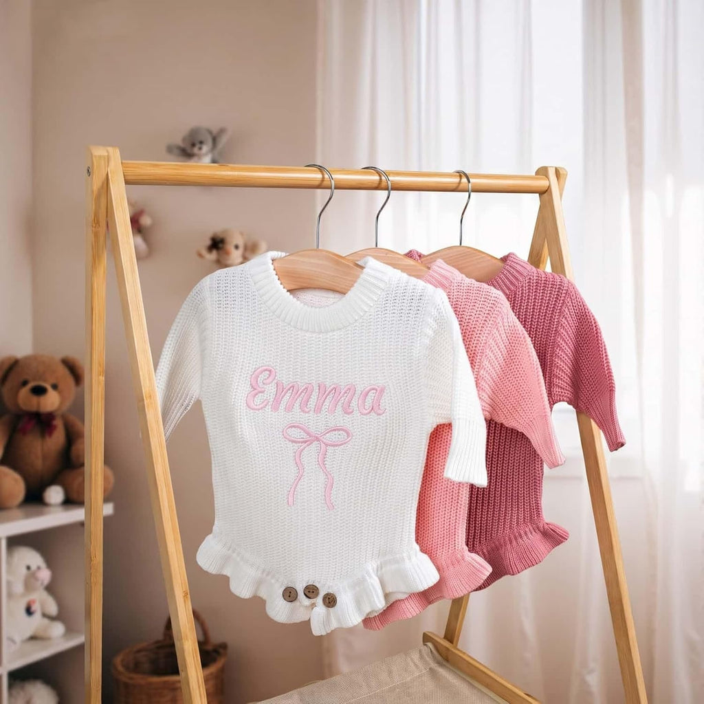 Custom Embroidered Baby Knit Romper