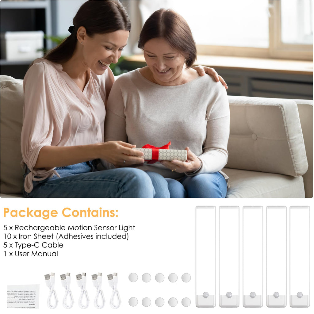 Motion Sensor Under Cabinet Light, 3CCT, 7.9 inch