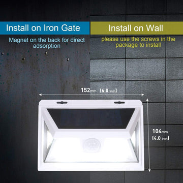 Upgrade 3-Pack Solar Motion Sensor Lights With Magnet, Ultra Bright Outdoor, 270 Wide Angle Waterproof Safety, for