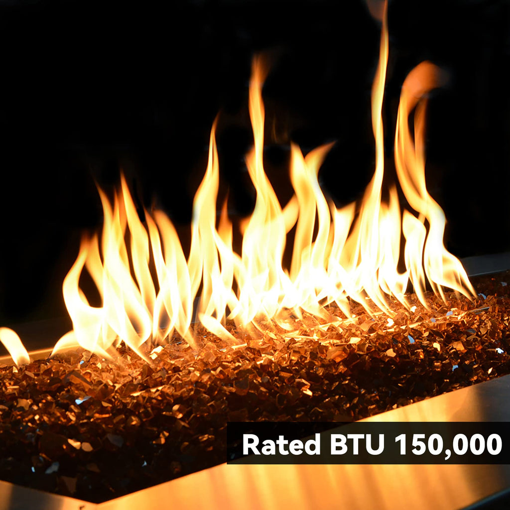 30" x 6" Rectangular Gas Fire Pit H-Burner
