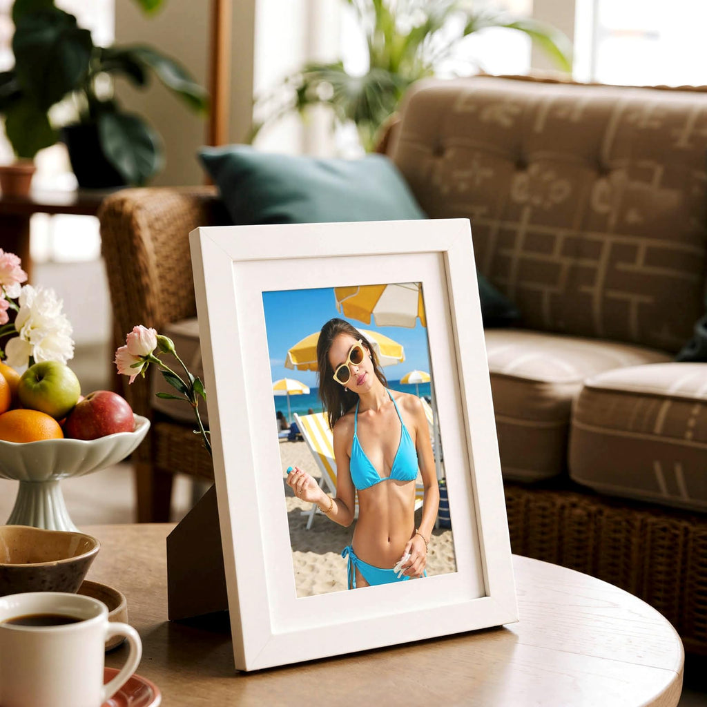 5x7 Picture Frames Set of 10, Wall or Tabletop Display, White
