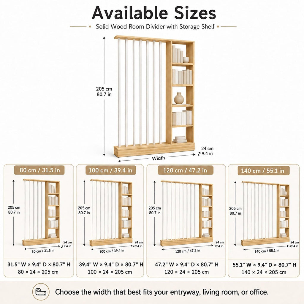 Wood Room Divider with Storage Shelves Freestanding Slat Partition