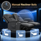 Loveseat Recliner Sofa, Home Theater Seating with Center Console