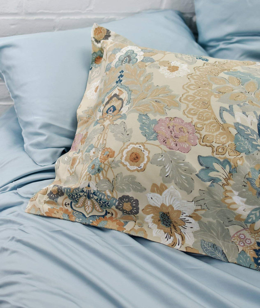Damask Medallion Luxury Duvet Quilt Cover Boho Paisley Print Bedding Set 400 Thread Count Egyptian Cotton Sateen