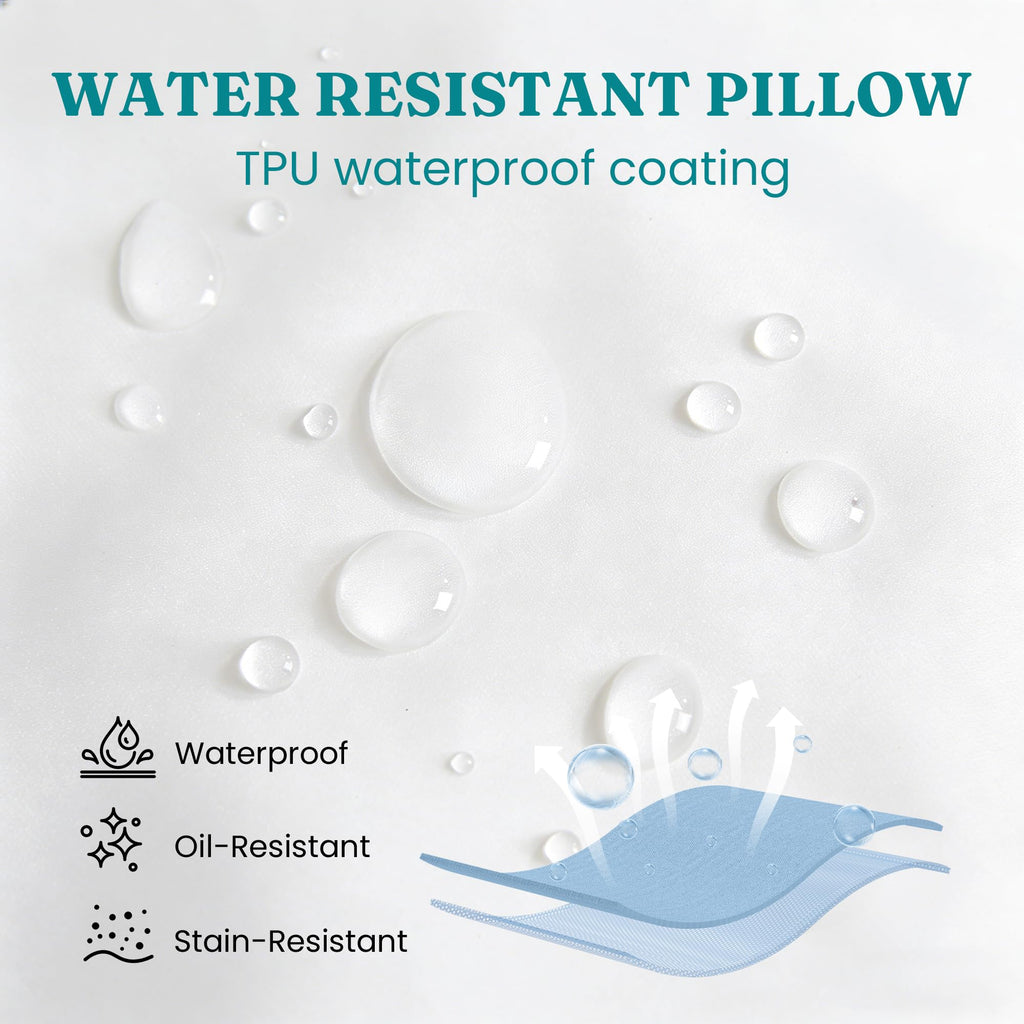 Waterproof Outdoor Lumbar Pillow Inserts 12 x 20 Set of 2