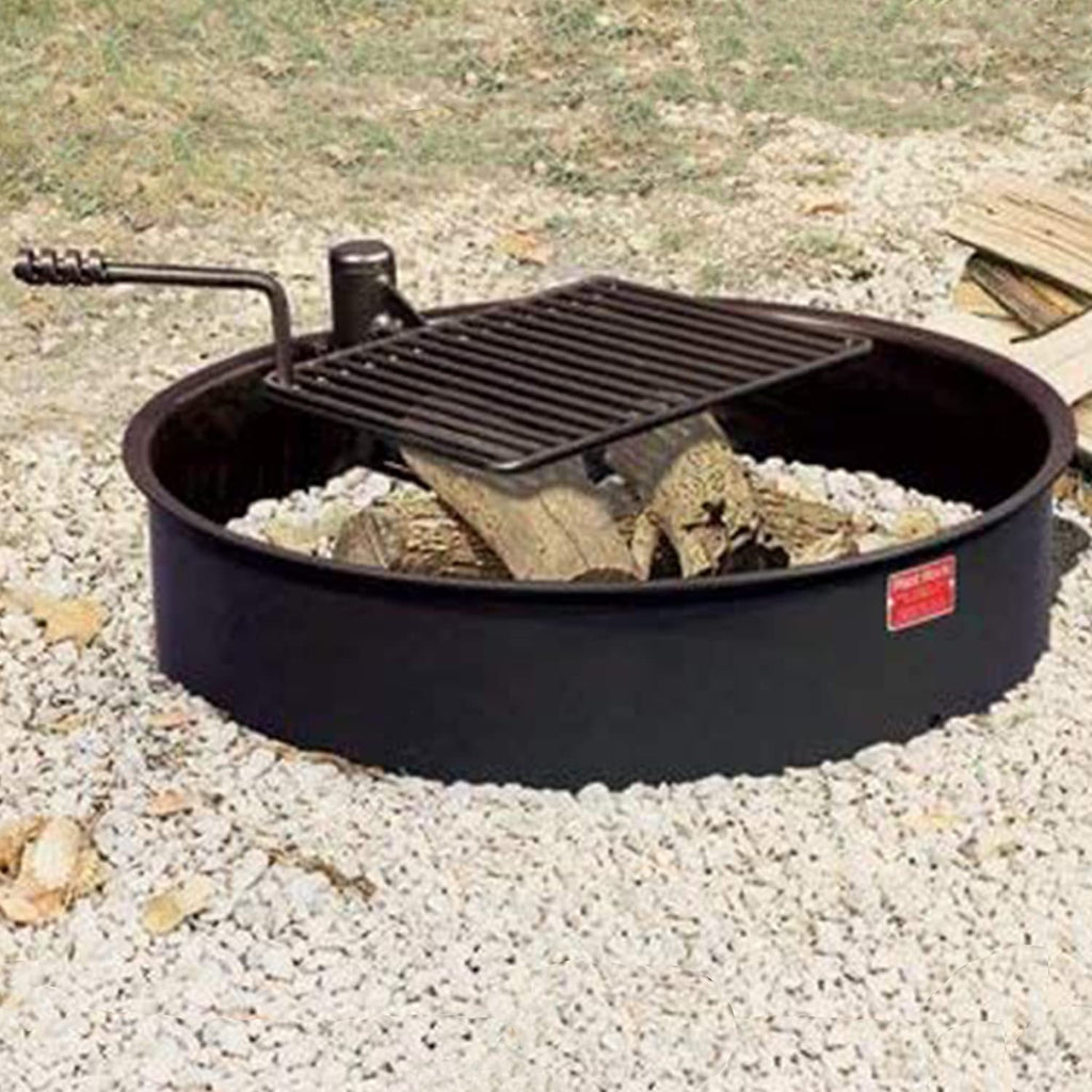 Fire Pit Ring & Grate - Heavy Duty - 30 in, 3-Pack - Alloy Steel